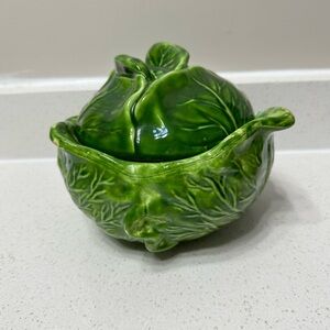 Vintage cabbage lidded dish